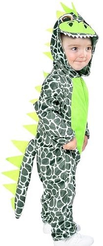 Baby-dinosauriekostym, Dragon Romper Jumpsuit med huva för barn, Pyjamas i djurstorlek