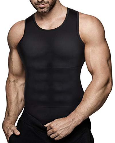 CHUMIAN Débardeur de Compression Homme Débardeur Gainant Homme Maillot de Corps Gaine Ventre Plat Gainant Minceur sous-vêtements sans Couture
