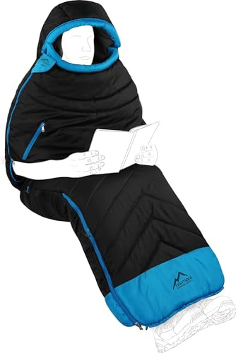 Schlafsack mit Arm- und Fußteilöffnungen - EXTREM PRAKTISCHER Outdoor Schlafsack in Biwak OPOTECK-Konstruktion aus 260T Diamond Rip-Stop-Nylon - 220x85x60 cm