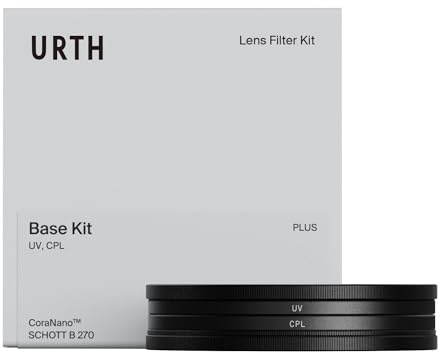 Urth Kit de Filtros 2 en 1 Base 37 mm (Plus) | UV, polarizador CPL, vidrio optico HD con nano-recubrimiento de 30 capas, filtros con 2 tapas