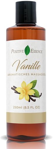 Vanille Massageöl, Körperöl für die Therapie – entspannendes Massageöl, Natürliche Inhaltsstoffe – Jojoba, Süßmandel, Vitamin E für die Hautpflege | Warmer Vanilleduft • Jojoba- und Süßmandelöl • Vitamin E • Geschmeidige Massagegleitfähigkeit • Kleinchargenfertigung