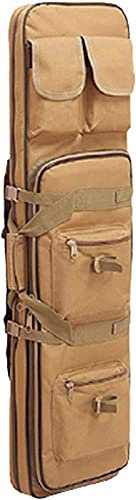 Rifle Bag Case, Futteral Langwaffen Durchgehender Reißverschluss Taktische Gewehrtasche Oxford Stoff Soft Air Rifle Gun Carry Case, Tragbare Waffentasche Zum Angeln Brown,100CM