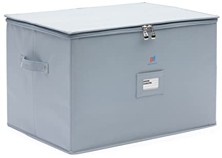 Grand récipient de rangement pour verres à vin entièrement rembourré 12 compartiments avec haut, fond et côtés rigides Pour bouteilles, verres, flûtes jusqu'à 33 cm