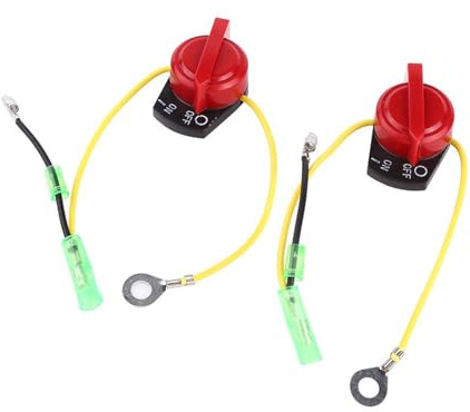 BOROCO Interrupteur Arrêt Moteur Moto, 2 Pièces Bouton ON/OFF de Rechange Haute Fiabilité pour GX120 GX160
