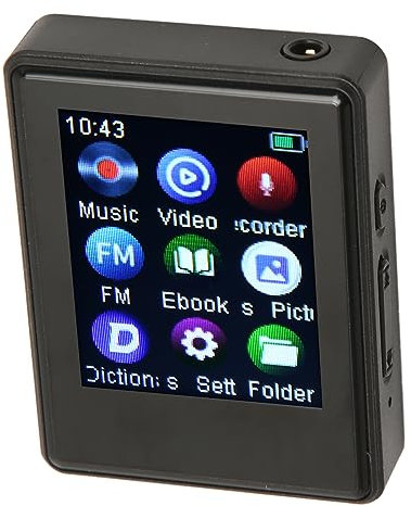 BluetoothMP3 Player, Tragbarer HiFi Stereo Sound Musikplayer mit Lautsprecher, UKW Radio, Elektrischem Buch, Wecker, Digitalem Diktiergerät, MP3 Player für Spaß und Lernen