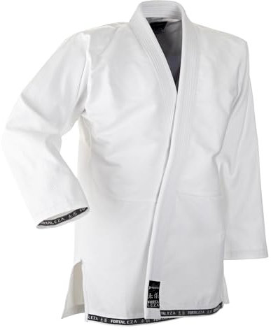 Ju-Sports BJJ Jacke Fortaleza pro Weiß A2 I Jujutsu Anzug für Erwachsene I Kampfanzug mit extra verstärkten oft beanspruchten Stellen I Aus einem Stück geschneidert I 100% Baumwolle