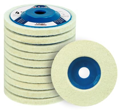 SALI 10 stycken vinkelslipar ull svampskivor 100 mm poleringsfäste vinkelslip polerskiva svampskiva flex polerskivor slipslipverktyg för glas, keramik, plast, bil