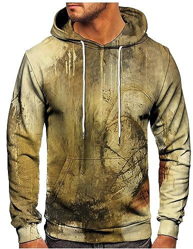 Funktionsshirt Herren Tshirt Herren Metallica Tshirt Tech Fleece Geburtstagsgeschenk Für Männer Kompressionsshirt Herren Sweatshirt Herren Strickjacken Für Herren T-Shirts Für Herren（3-Khaki,4XL）