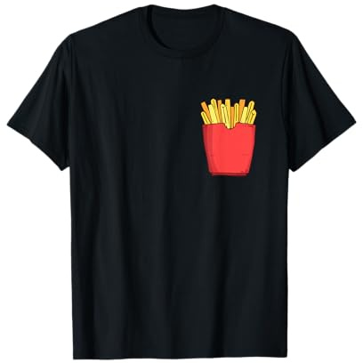 Pommes frites brusttasche frites fast food T-Shirt