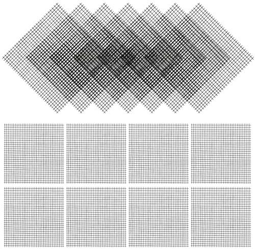 Mozeat Lens 50 Stück Blumentopf Netz Pad Bonsai Abdecknetz Kunststoff Blumentopf Drainage Netz 10 x 10 cm Garten Mesh Pad Topf-Netzmatte für Bonsai Schale Pflanzkübel