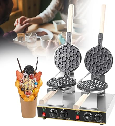 Máquina Para Hacer Gofres De Postre, Máquina Para Hacer Gofres Antiadherente, Gofrera Eléctrica, Materiales De Acero Inoxidable, Diseño De Revestimiento Antiadherente,Double-head