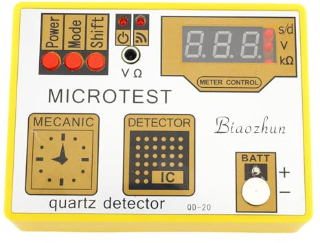 Brrnoo Smagnetizzatore per Orologi, Tester del Movimento Dell'orologio Al Quarzo QD‑20, Cronometro Multifunzione, Cronometro Smagnetizzatore per Officina Riparazioni