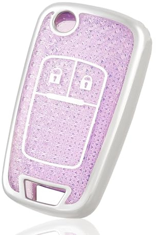 OFF WE GO Autoschlüssel Hülle für Opel Schlüssel Hülle Schlüsselhülle Cover für Aveo Cruze Corsa Mokka Adam Astra Zafira Insignia Trax Auto Schlüsselbox Schlüsselcover Schutz Gehäuse,Violett