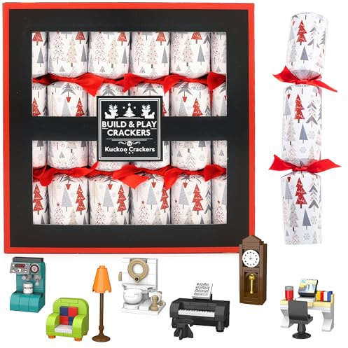 Kuckoo Crackers - 6 x 12-inch Build & Play Home Sweet Home Christmas Crackers