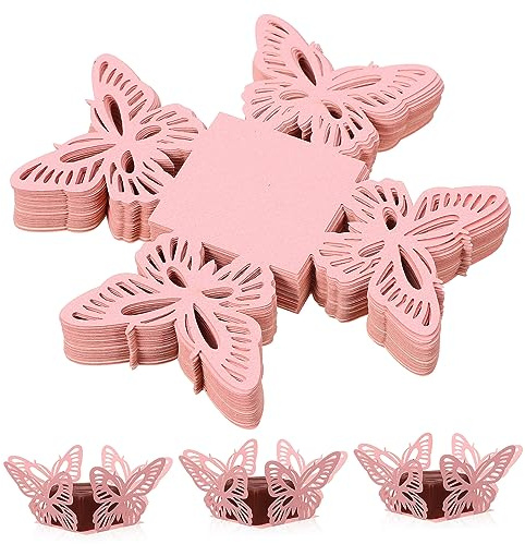 PRETYZOOM Caja de Dulces de Papel con Diseño de Ala, 50 Piezas, Fácil de Montar, para Bodas y Celebraciones, Elegante y Delicada