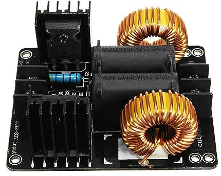 Induktionsheizspulen-Kit, ZVS 1000W 20A Power Induktionsplatine Teile Doppelschichteinheit Holzbearbeitung DIY Heizmodul Elektrische Niederspannung mit Spulenheizung erhitzt schnell, sehr praktisch