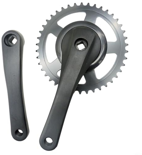 Aprilsunnyzone Effizientes Fahrrad MTB Kettensatz Rad 42T 170 mm für Fixie Bikes, leichte Aluminiumlegierung Kurbelgarnitur-Ersatz, optimales Design, einfache Installation