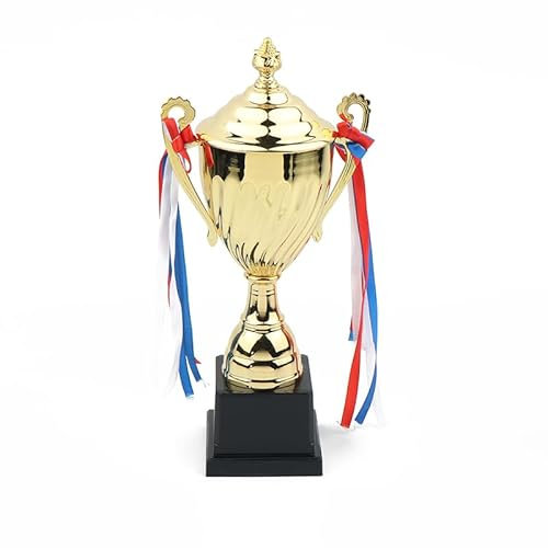 1Pc Gran-de Coppa Trofeo d'Oro per Campionati Sportivi Concorsi Premio Tornei, Ape Spelling Coccer Craft Souvenir Statue d'Oro Concorso di Rifornimento per la Scuola di Calcio Piccolo Premio Coppa