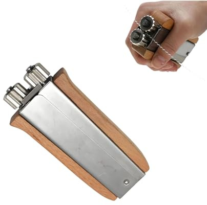 Bienenzucht Hive Rahmenwerkzeug, Edelstahl Drahtspanner Imker Zubehör, Kabelspanner Drahtspanner, Beekeeping Wire Tensioner mit Metallräder und Holzgriff Edelstahl Tight Wir