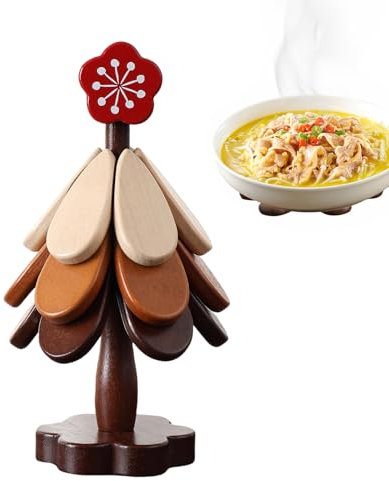 sous-Plat Arbre pour Plats Chauds Étanche Résistant Chaleur Anti-Brûlure