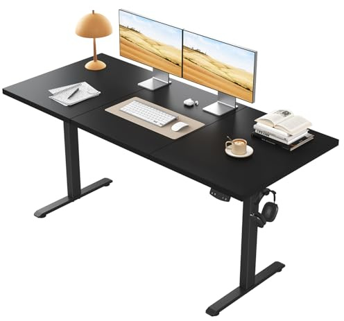 Klicelor Electric Standing Desk, 2 Memory Buttons for stand & sit, 120x60