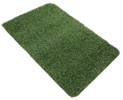 PartyKindom Artificial Grass Turf Door Mat for Home Decor, Green Polypropylene Fiber Outdoor Floor Mat with Lifelike Decor and No Daily Maintenance, for Modeling Landscape and Front Door Use
