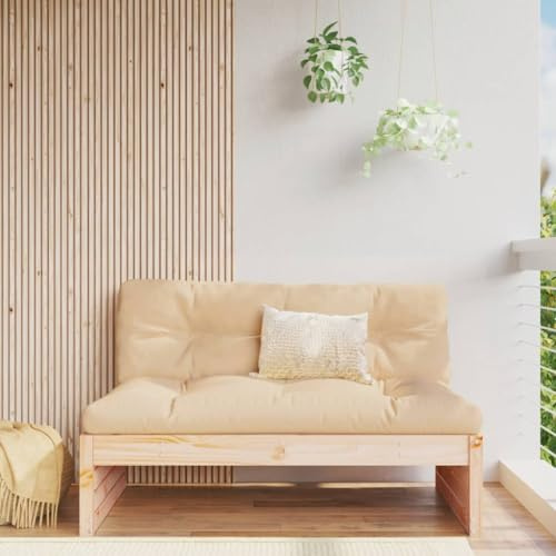 XINCXIN Garten-Mittelsofa, Balkon Couch Garden Furniture terassenmöbel außen korbsessel Outdoor Geeignet für Balconies Yard Garden patios 120x80 cm Massivholz Kiefer