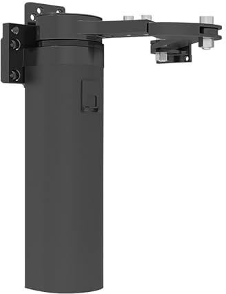 Kit de abridor de puerta automático de montaje lateral resistente | Cierrapuertas eléctrico impermeable para patio y uso al aire libre | Capacidad de 300 kg, diseño de brazo curvado