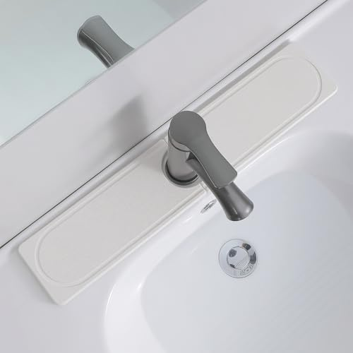 Wasserhahn Matte Abtropfmatte Für Küchen Spüle, Diatomit Schneller Trocknungsstein, Schutz Vor Feuchtigkeit, Spülbeckenschutz Spritzschutz Für Die Küche, Badezimmer Schalter (Weiß 02,50*10cm)