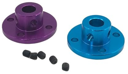 Collettore di accoppiamento flange, Giunto flangiato rigido in lega di alluminio 3mm/4mm/5mm/6mm/6,35mm/8mm Foro Guida motore Connettore albero Accessori for stampante 3D(Purple 8mm)