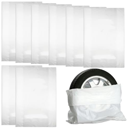 BEELUKY Lot de 8 sacs pour pneus, housses de roue de secours, poches pour pneus, 40 x 30 cm, imperméables à la poussière, résistants aux déchirures et stables pour camping-cars, camions, voitures de