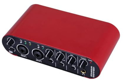 WIIYENA Tarjeta de sonido externa con resolución de 24 bits y 192 Khz, interfaz de audio USB para grabación de estudio, función de bucle trasero para producción de música y transmisión