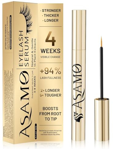Eyelash Growth Serum – 15 Plant Extracts for Longer, Denser & Robust Lashes,Boosts Natural Lash Development,eyelash serum,Enhance Natural Beauty, Hypoallergenic Oil Free,lash growth serum（PURE GOLD）
