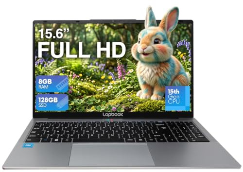 15.6 Full HD Windows 11 Laptop - Built in the UK, 15th Gen CPU, 8GB RAM, M.2 SATA Slot Expandable Storage up to 2TB, Windows 11 Home, Dual-Band WiFi 5, Privacy Webcam - 15 Inch Lightweight Laptop