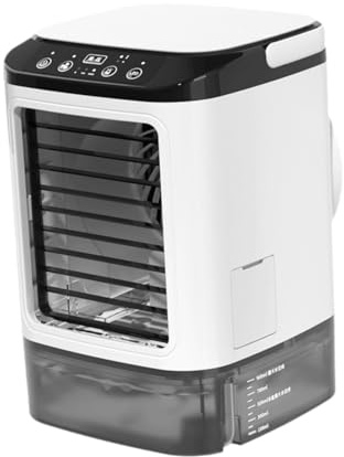 Folpus Climatiseur Portable, Ventilateur climatisation à 3 réglables, Petit Ventilateur Refroidissement pour Chambre, dortoir ou Bureau, sans Brume