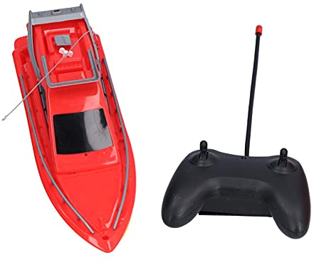 Cryfokt Fjärrstyrd Båt, 2,4 GHz RC-motorbåt med 180° Flik, 4-kanals, för åldrarna 6+ (Röd)