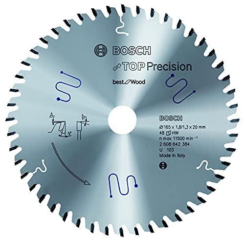 Bosch Accessories Professional Kreissägeblatt Top Precision Best für Wood, 165 x 20 x 1,8 mm, 32, 2608642386