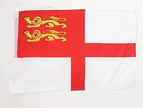 AZ FLAG Drapeau Sercq 45x30 cm Polyester 100D Cordelettes