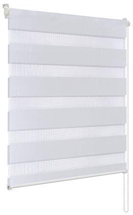 Rapid Teck Doppelrollo Klemmfix ohne Bohren in Weiß - 90cm x 150cm - Duo Rollo für Fenster ohne Bohren - Fensterrollo innen ohne Bohren - Doppelrollo ohne Bohren inkl. Zubehör