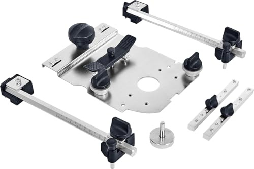 Festool LR 32 Set – Lochreihen-Bohrschablone mit Führungsplatte | Zentrierdorn, 2x Seitenanschlag, 2x Längenanschlag – für das 32-mm-System im Möbelbau