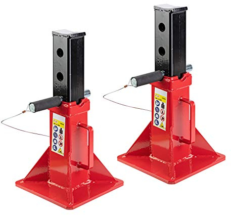 DEMA Unterstellbock 1 Paar bis 14 t | Robuste Abstützbock für sicheren Halt | Stützbock für schwere Lasten | Zuverlässiger Wagenbock für Werkstatt und Garage
