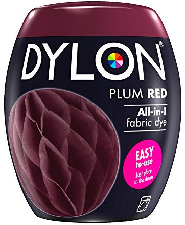 DYLON Maschinenfärbemittel, 350 g, Salz im Lieferumfang enthalten, Pflaumenrot