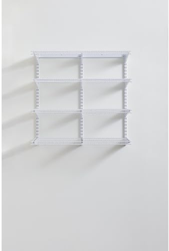 Rubbermaid 36 Pantry Organization Shelf System Direct Wall Mount 4 Shelves and Mounting Hardware Kit Included White Wire Shelving System for Home/Pantry/Closet