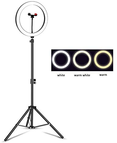 YXCKG Concept Aro De Luz Regulable con Trípode, 12.9 Luz para Selfie, Soporte De Luz, Receptor para El Teléfono Inteligente, Youtube, TikTok, para Autorretrato De Grabación