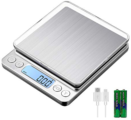 KUBEI Balance de cuisine améliorée avec une capacité de pesée maximale de 1kg/0.01g,Petite Mini Balance Milligramme, pour Bijoux, Matières Médicinales, Poudre,Cuisine Alimentaire, Grains de Café