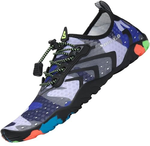 SAGUARO Badeschuhe Damen Herren Wasserschuhe Schwimmschuhe Schnelltrocken Aquaschuhe Strandschuhe Leicht Neoprenschuhe Surfschuhe rutschfeste Tauchschuhe Wassersportschuhe, 35-48 EU