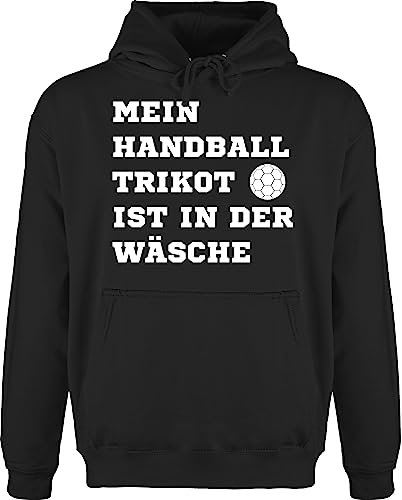 Hoodie Herren Pullover Männer - EM 2026 Ersatz - Mein Handball Trikot ist in der Wäsche weiß - XXL - Schwarz - langer arm handballer hanball halbball handball. handball, beachhandball wm 2022