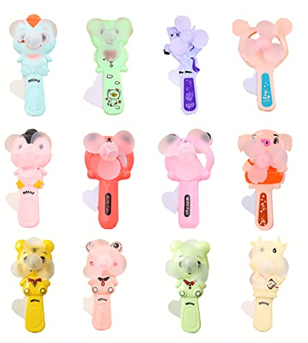 Yiyifor Ventilatore Mano, 12Pcs Portatile Ventilatore in Plastica a Pressione a Mano Mini Ventilatore Per Viaggi Spiaggia Outdoor Donna Ragazza Bambino Viaggi Campeggio Esterno