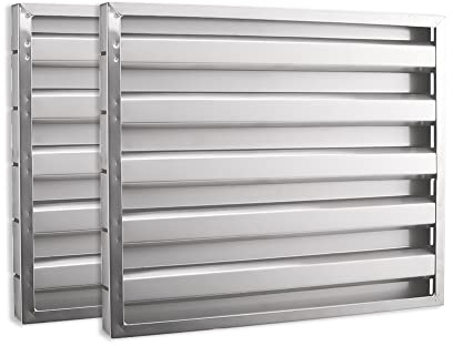 hzexun Filtro Universale A Rete Acciaio Inossidabile,Filtro Cappa Aspirante Antigrasso Per Aspiratore Cappa Da Cucina 500 x 500 (2 Pezzo,50cm*50cm)