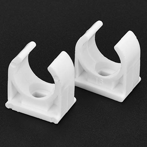 Wasserrohrschelle, 20 Stück U-förmige Rohrschellen, PPR Wasserrohr-Befestigungsschellen Rohrschellenwerkzeug Zum Befestigen und Stützen von Wasserrohrschrauben, Rohrschellen (16mm+ Schraube 20St)